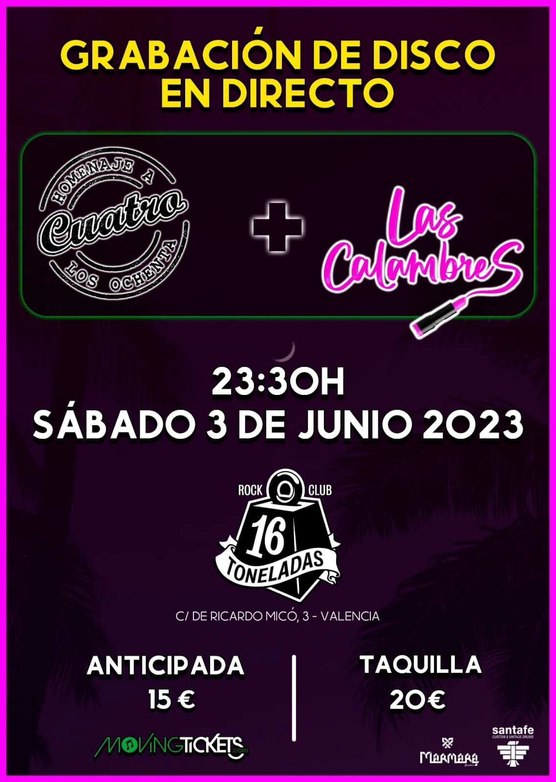 IV CUATRO + LAS CALAMBRES