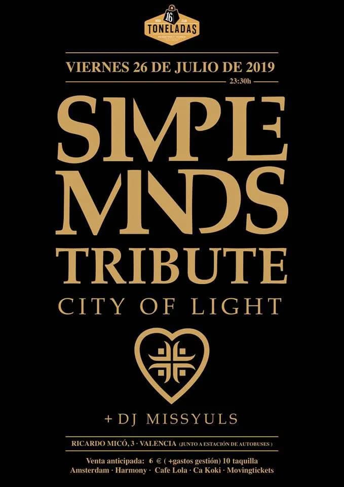 SIMPLE MINDS Tribute by CITY OF LIGHT