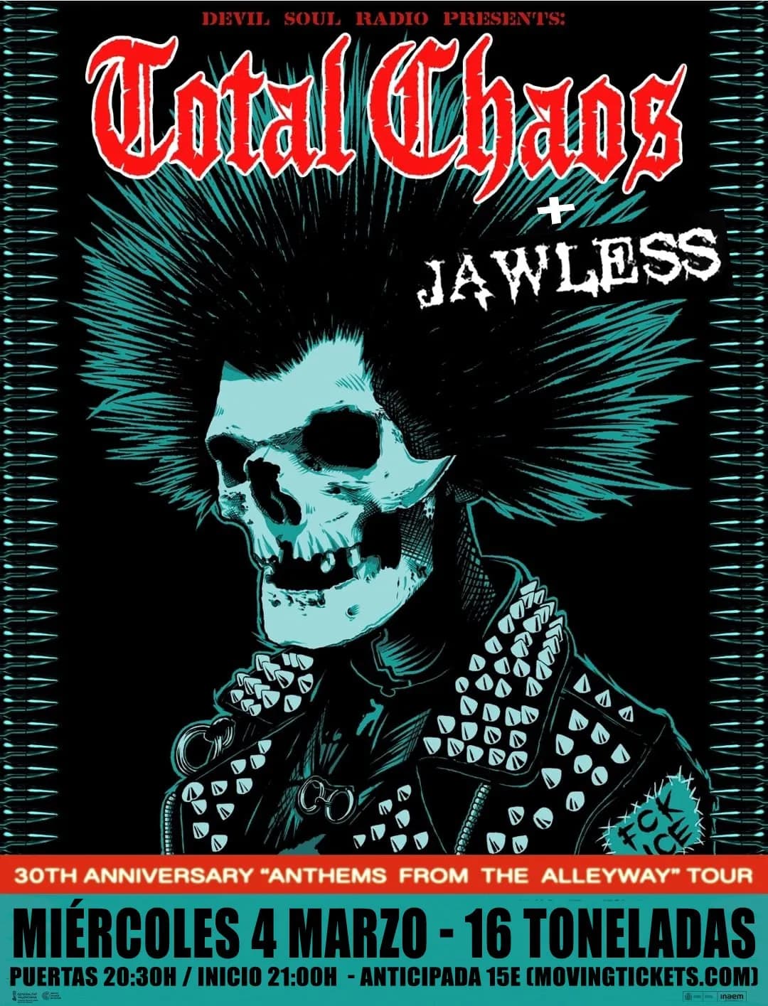 TOTAL CHAOS + JAWLESS