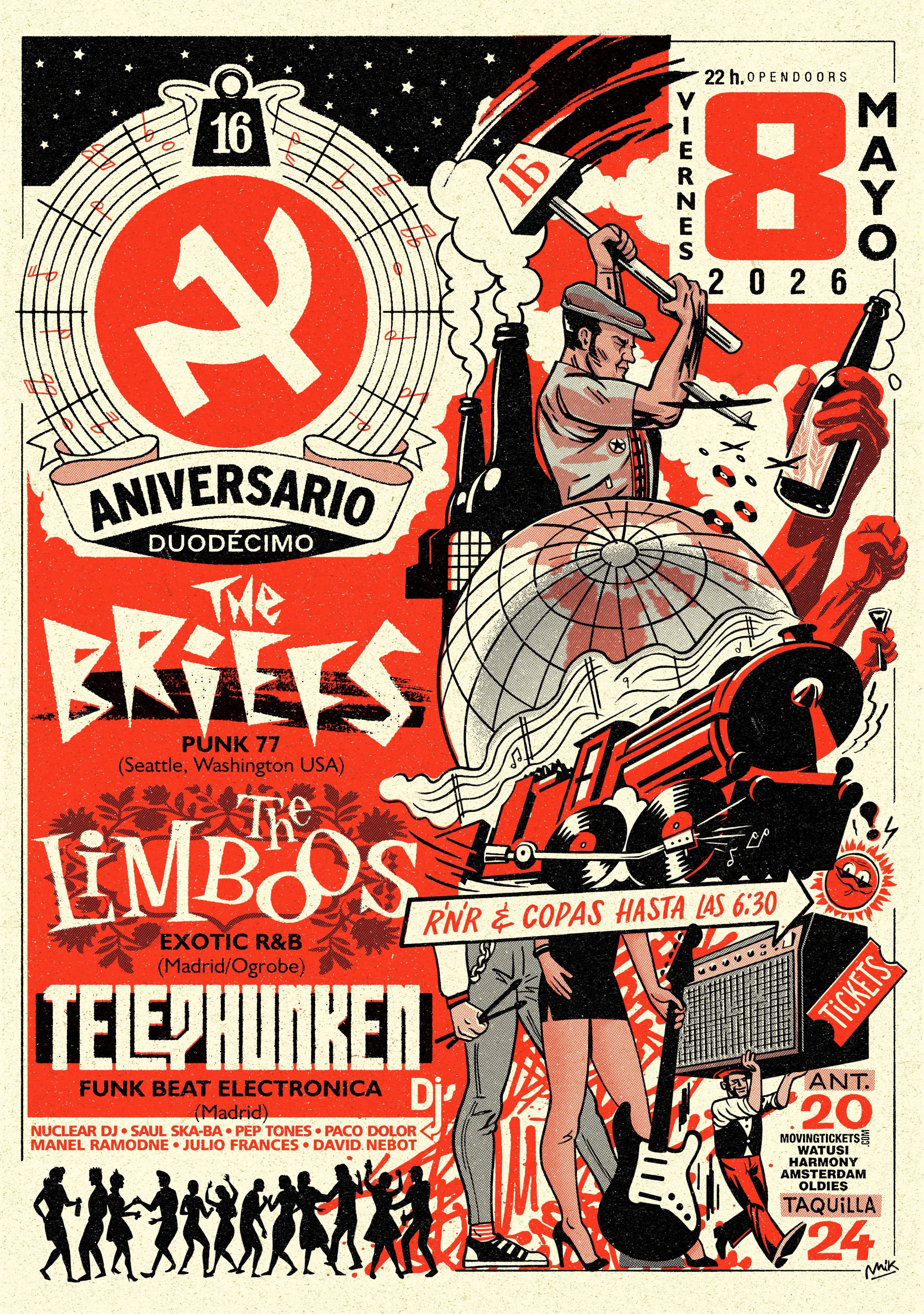 12 ANIVERSARIO: THE BRIEFS + THE LIMBOOS + TELEPHUNKEN