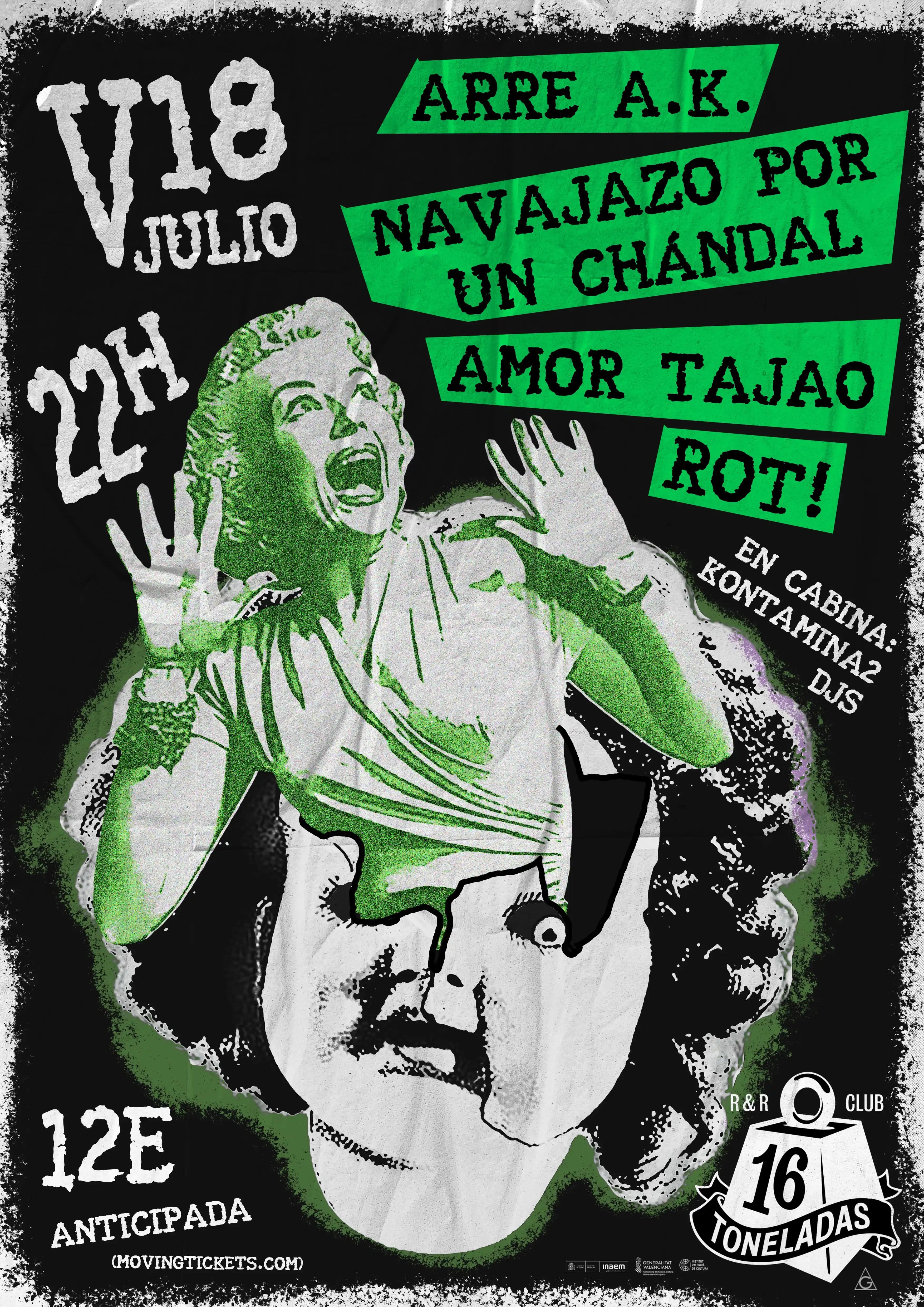 ARRE A.K. + NAVAJAZO POR UN CHÁNDAL + AMOR TAJAO + ROT!