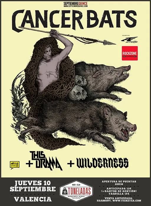 CANCER BATS + THIS DRAMA + WILDERNESS