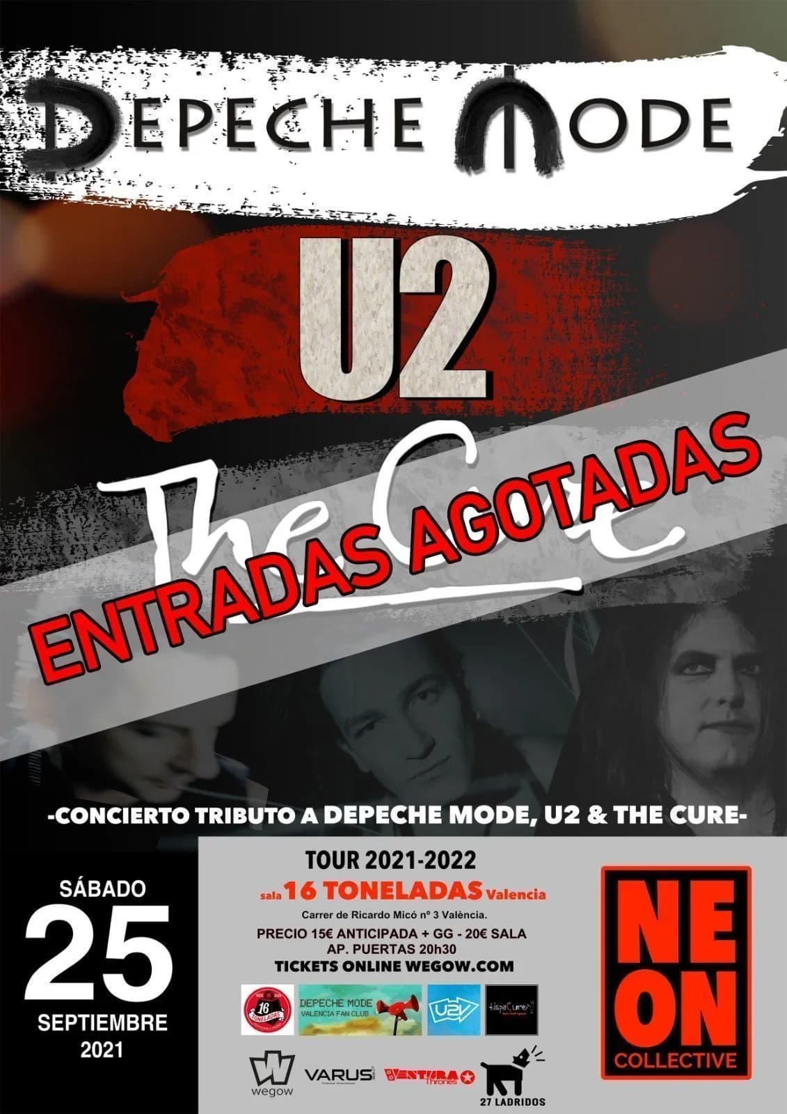 DEPECHE MODE + U2+ THE CURE tributes by NEON Collective