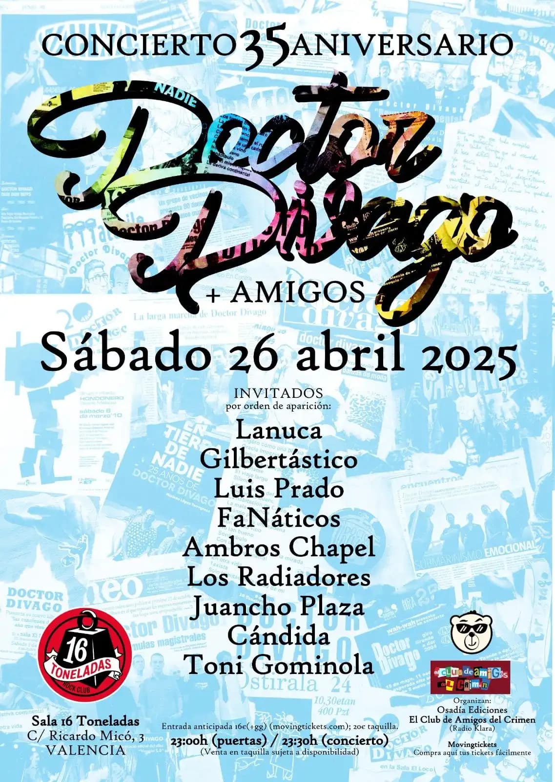 DOCTOR DIVAGO + AMIGOS (Fiesta 35 Aniversario)