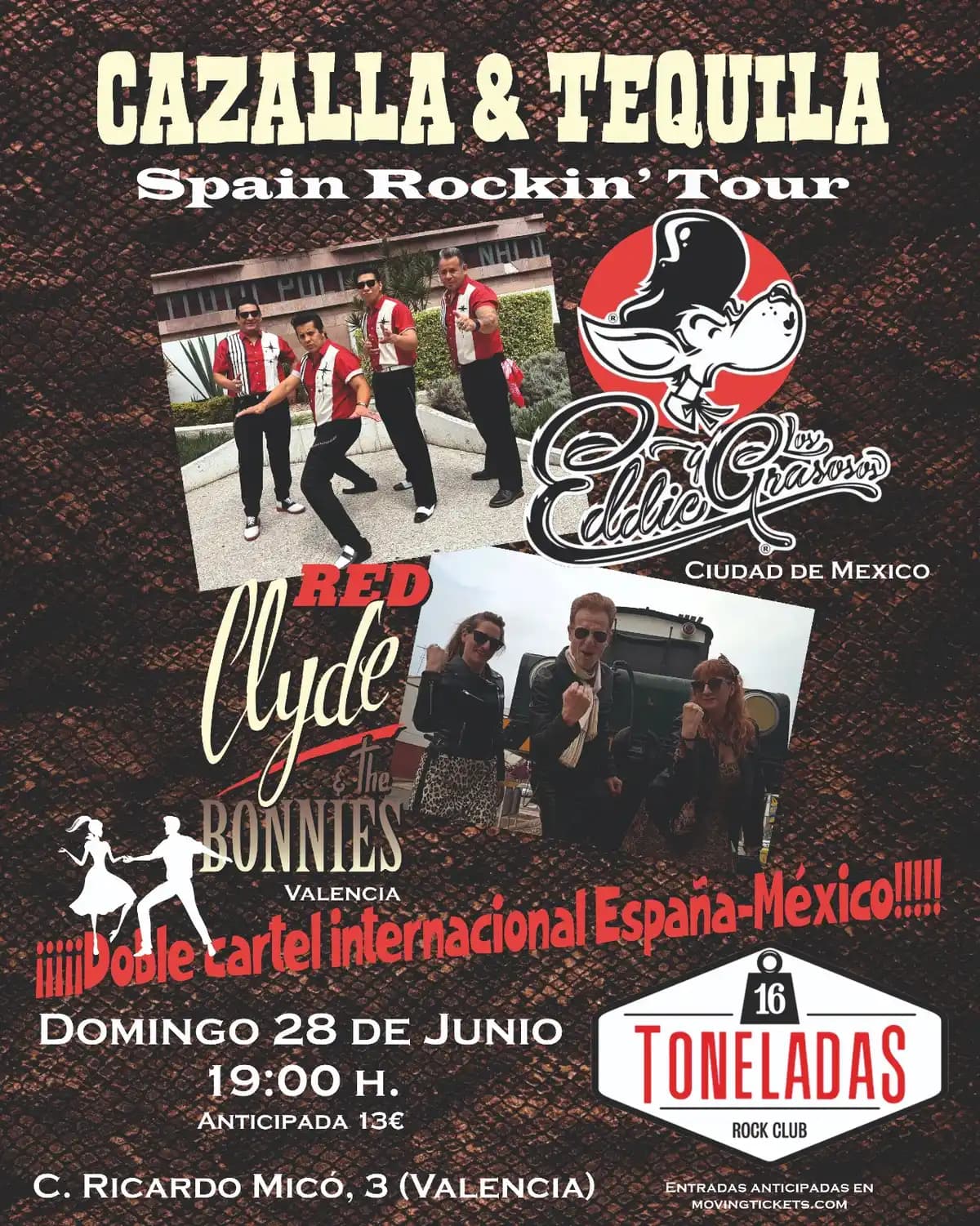 EDDIE Y LOS GRASOSOS + RED CLYDE & THE BONNIES