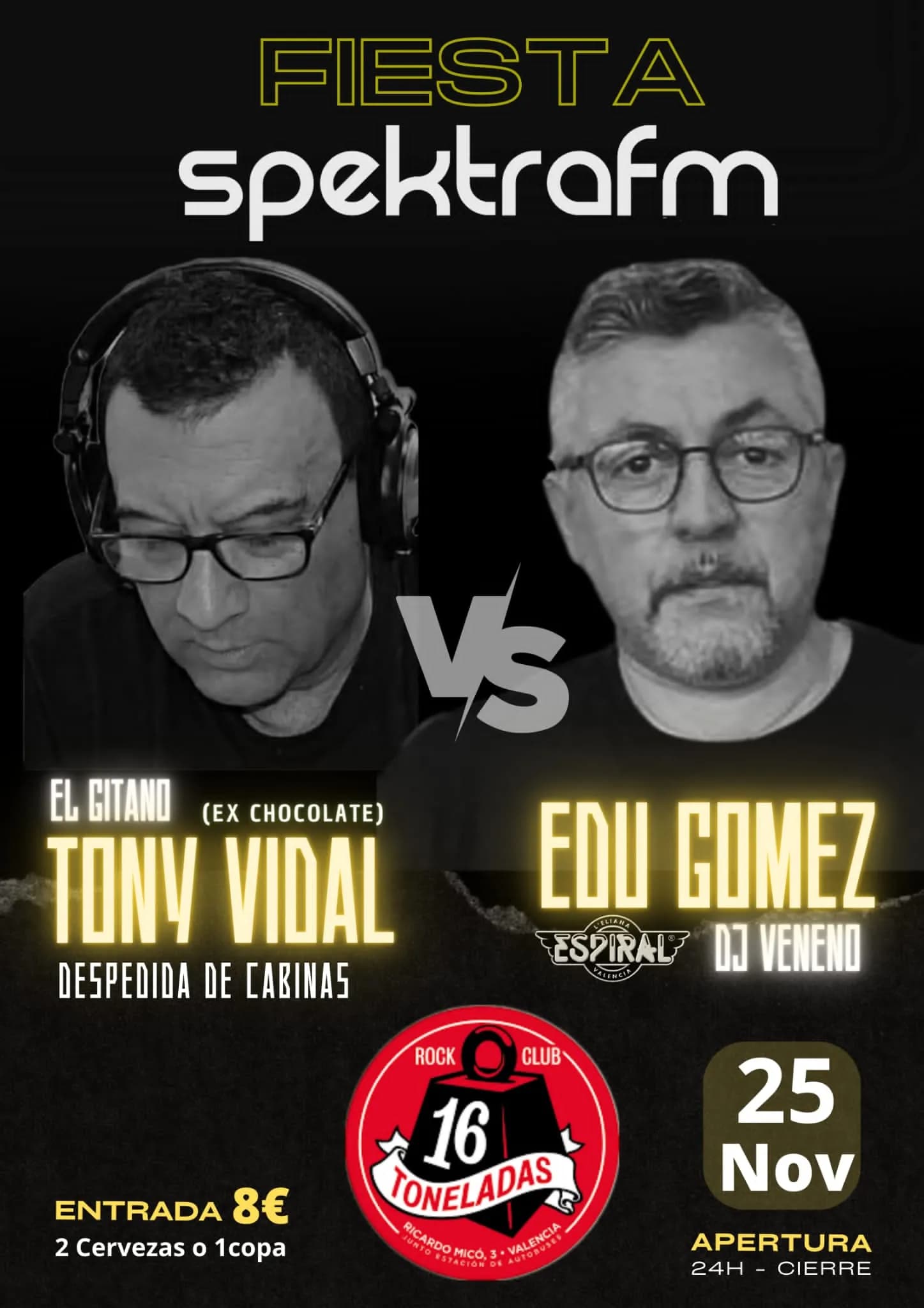 FIESTA RADIO SPEKTRA: EDU VENENO DJ + TONI EL GITANO DJ