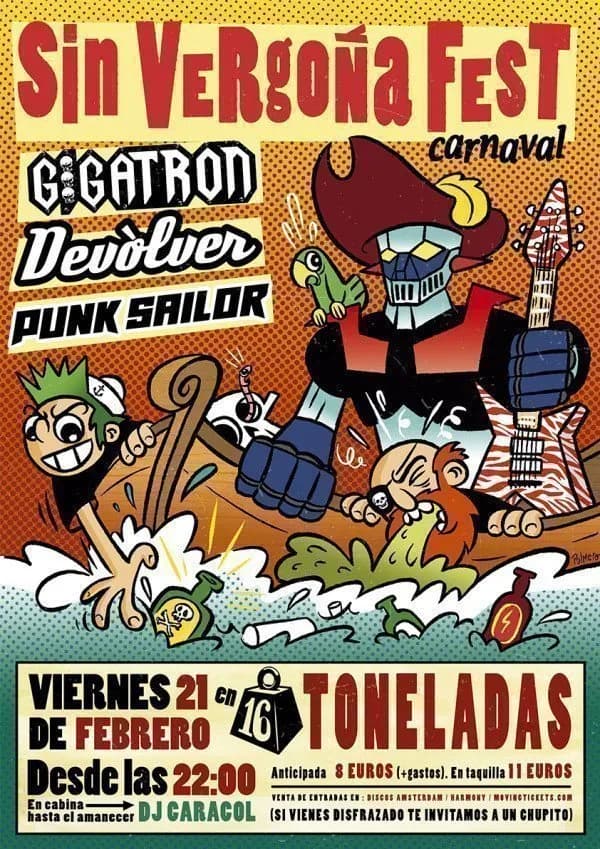 GIGATRON + DEVÒLVER + PUNK SAILOR