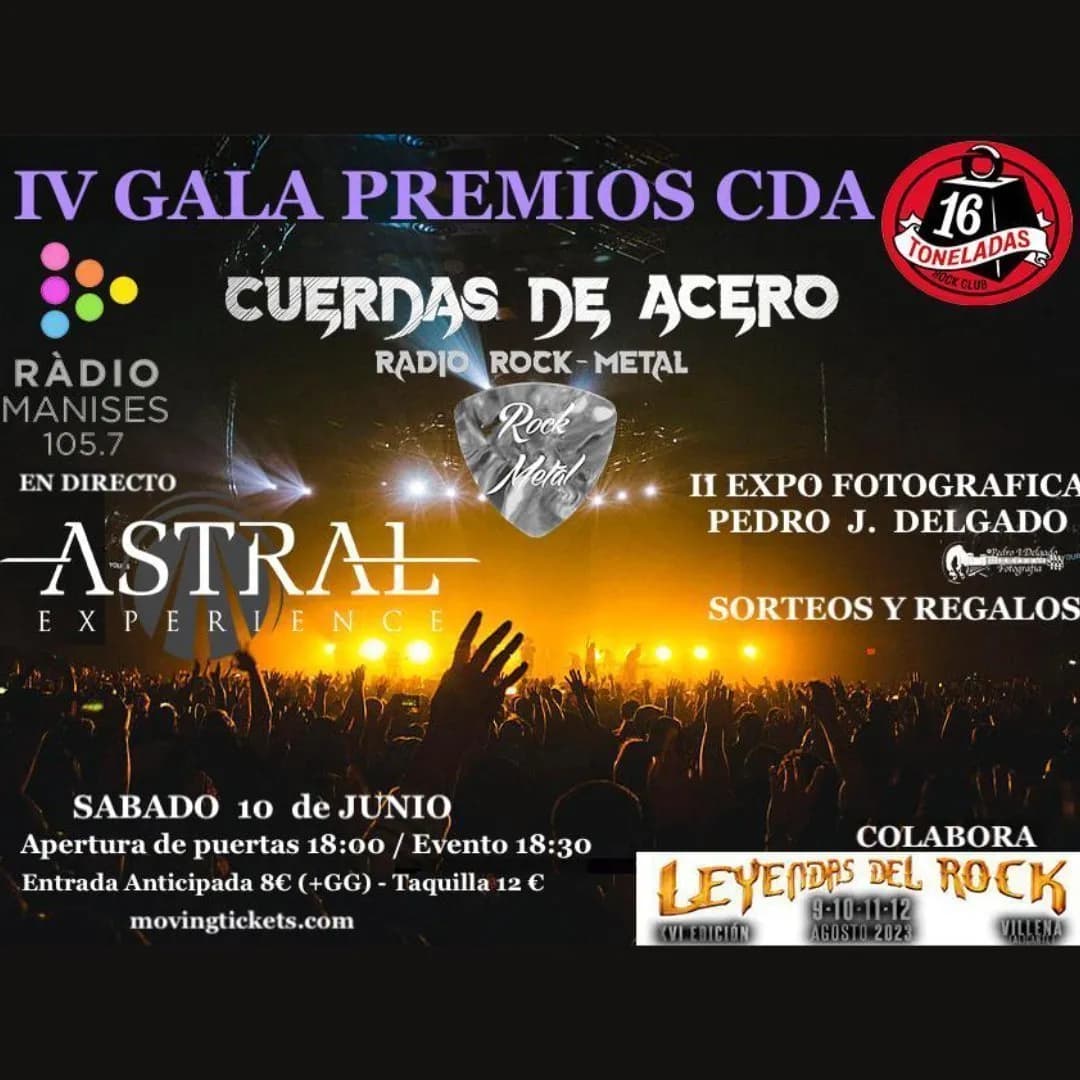 IV GALA PREMIOS CDA: ASTRAL EXPERIENCE