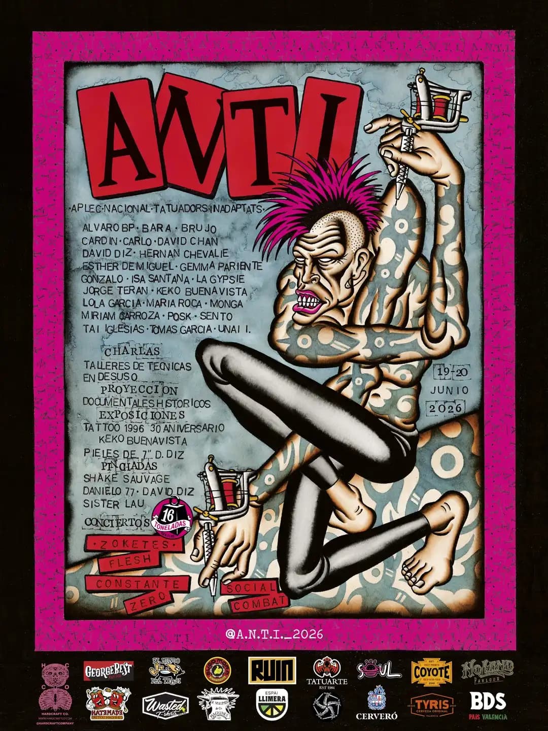 A.N.T.I: CONSTANTE ZERO + ZOKETES + FLESH + SOCIAL COMBAT