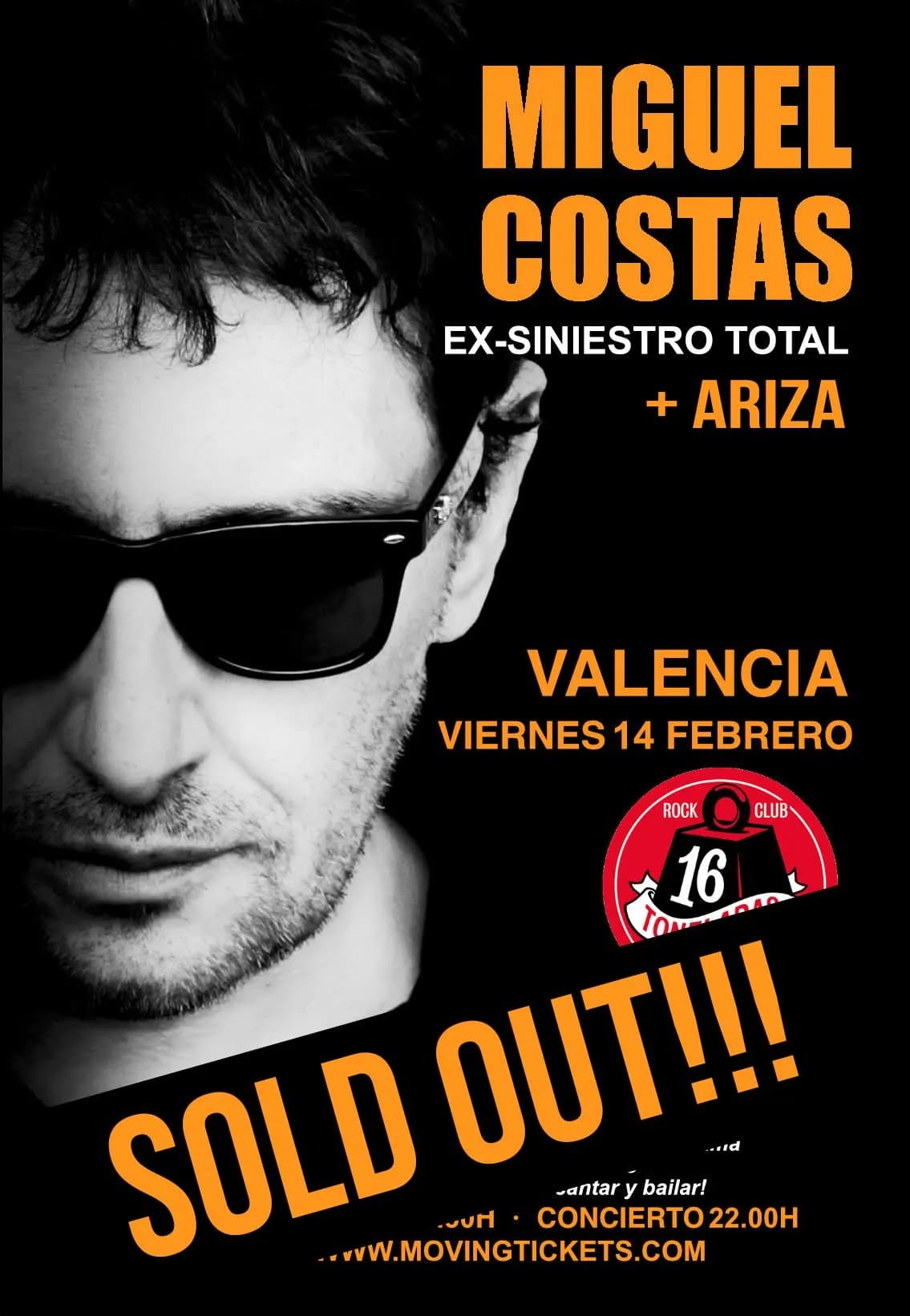 NOCHE DE ROCK & ROLL: MIGUEL COSTAS + ARIZA