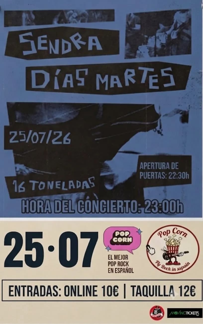 POP CORN + DÍAS MARTES + SENDRA