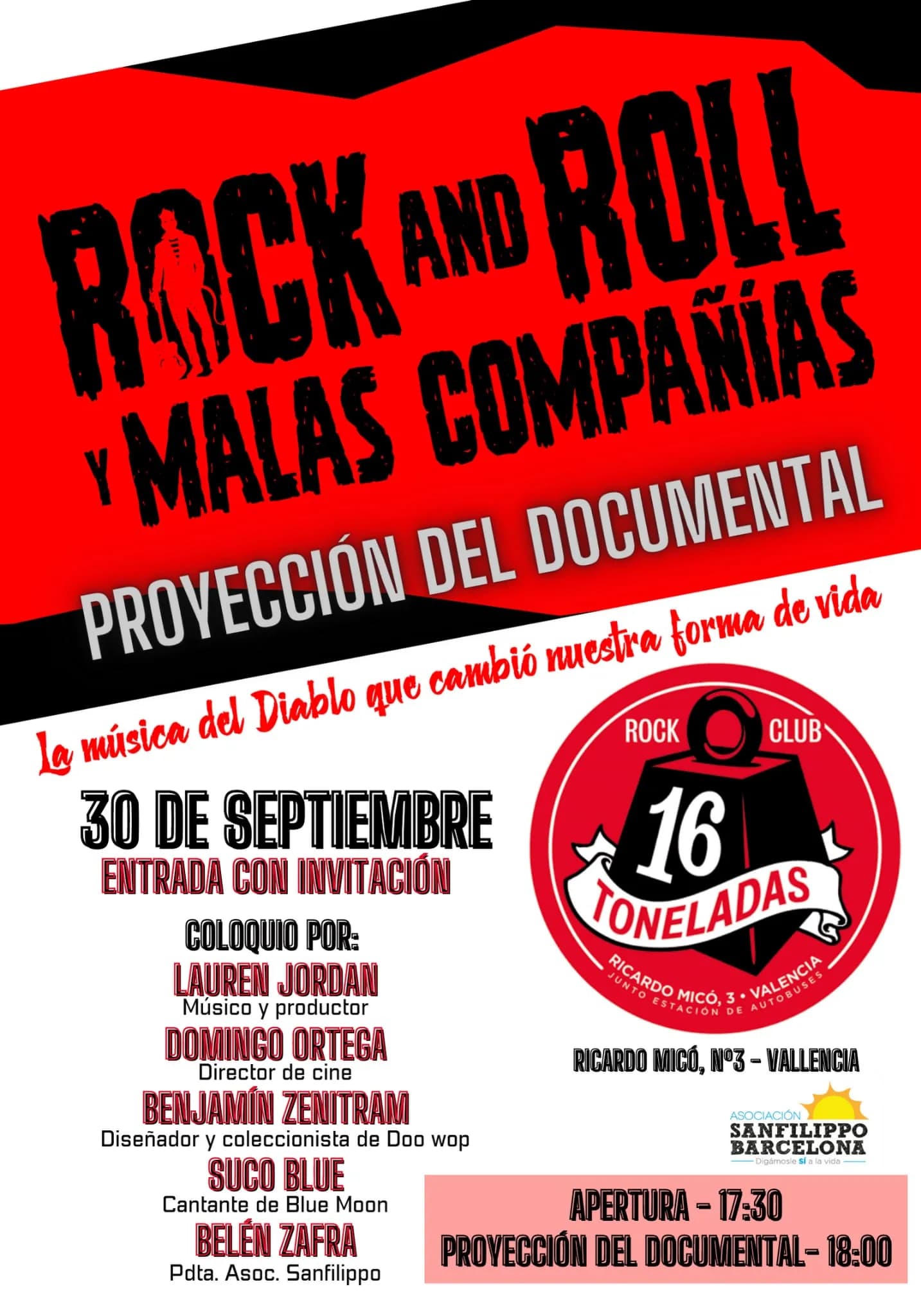 PROYECCIÓN DOCUMENTAL: ROCK & ROLL Y MALAS COMPAÑÍAS
