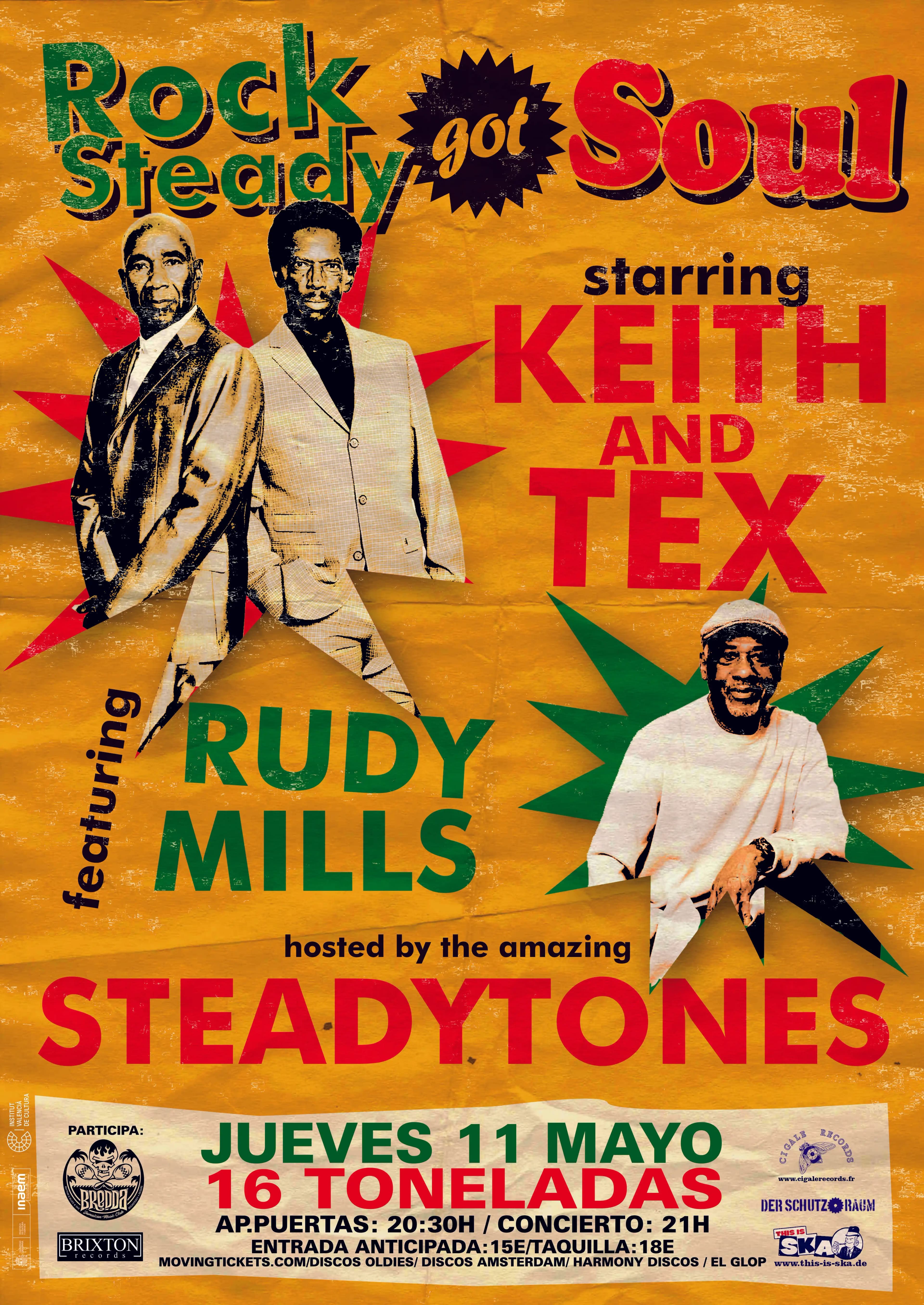 ROCKSTEADY GOT SOUL REVUE: STEADYTONES + KEITH AND TEX + RUDY MILLS