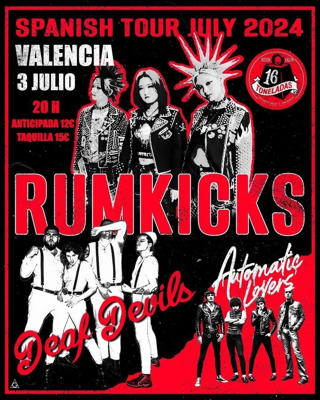 RUMKICKS + DEAF DEVILS + AUTOMATIC LOVERS
