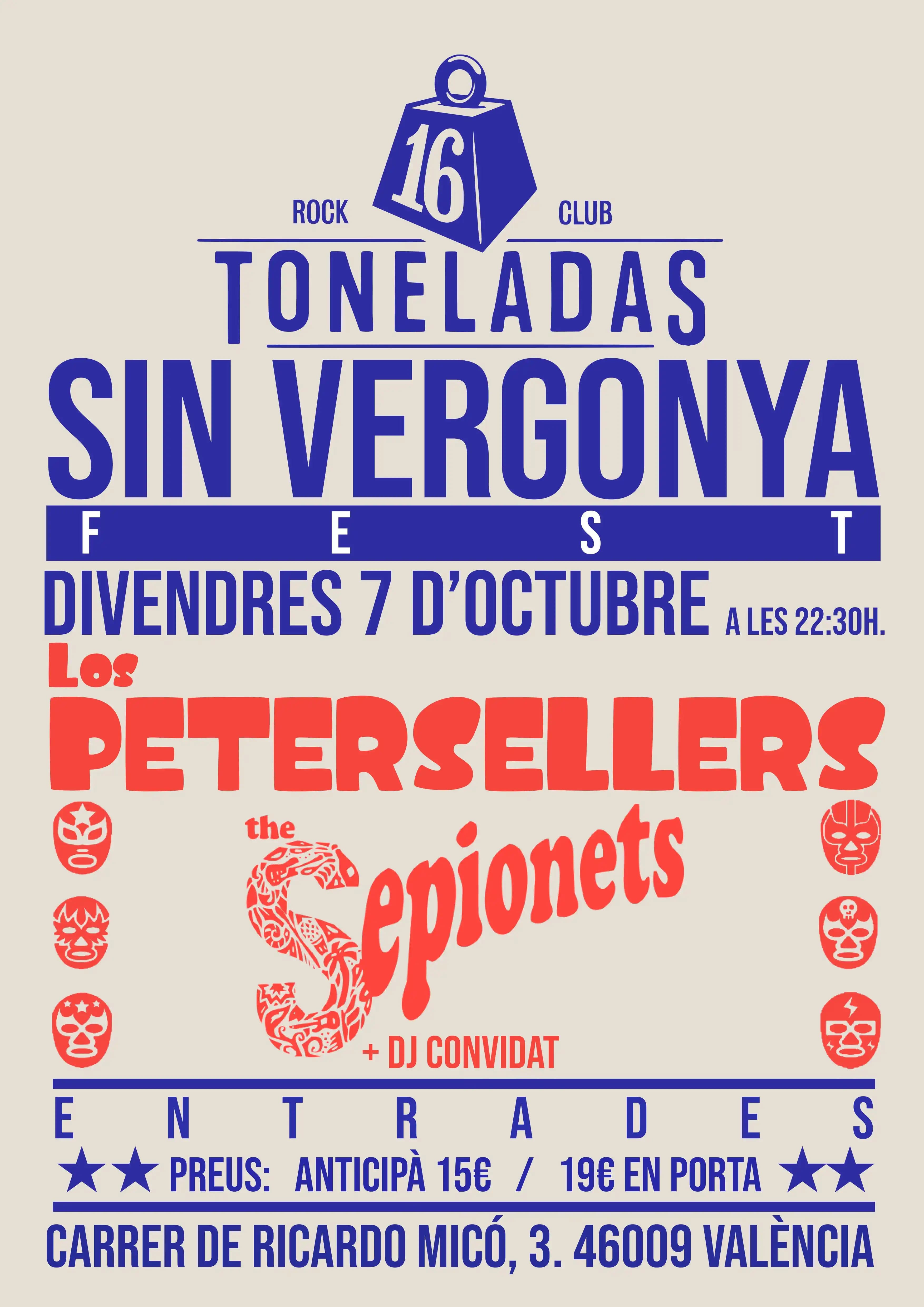 SIN VERGOÑA FEST VOL.2 : LOS PETERSELLERS + THE SEPIONETS