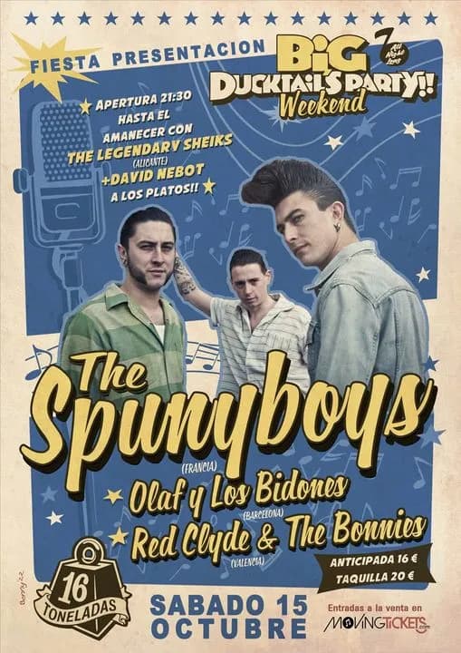 THE SPUNYBOYS + OLAF Y LOS BIDONES + RED CLYDE & THE BONNIES