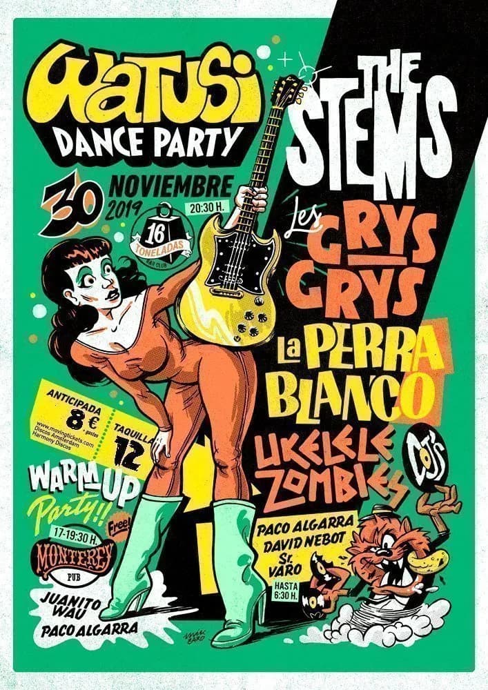THE STEMS + LES GRYS GRYS + LA PERRA BLANCO + UKELELE ZOMBIES