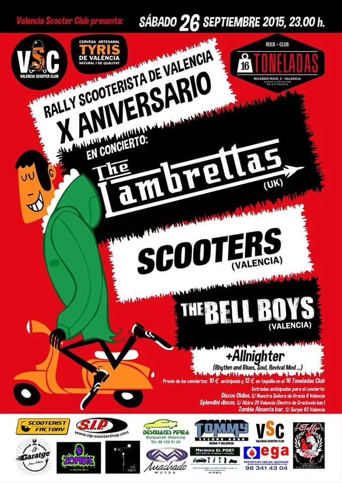 THE LAMBRETTAS + SCOOTERS + THE BELL BOYS