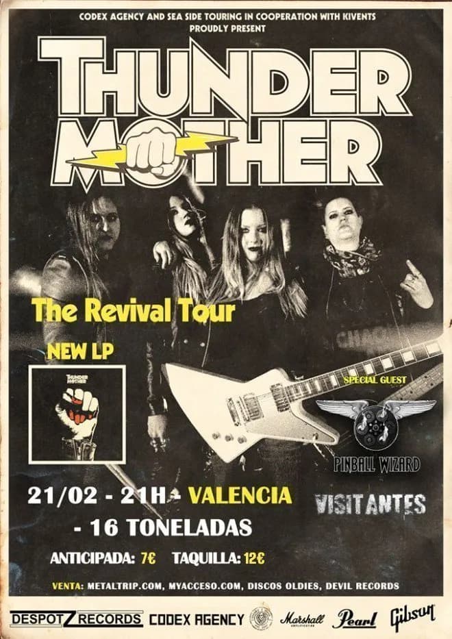 THUNDERMOTHER + PINBALL WIZARD + VISITANTES ROCK
