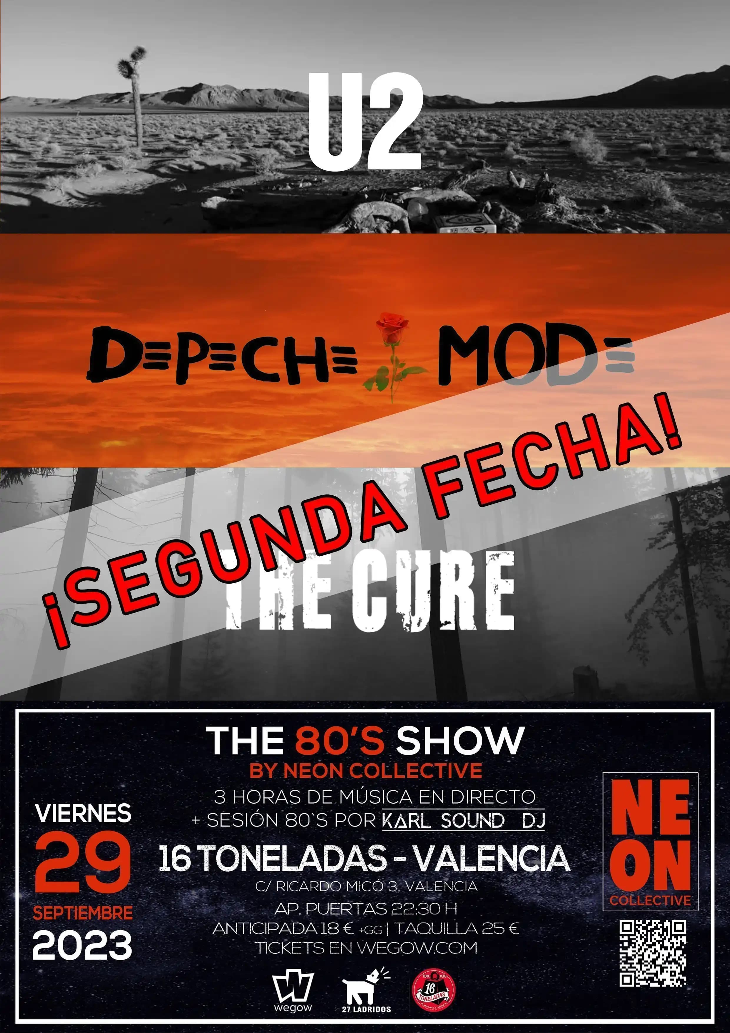 U2 +DEPECHE MODE + THE CURE tributes by NEON Collective