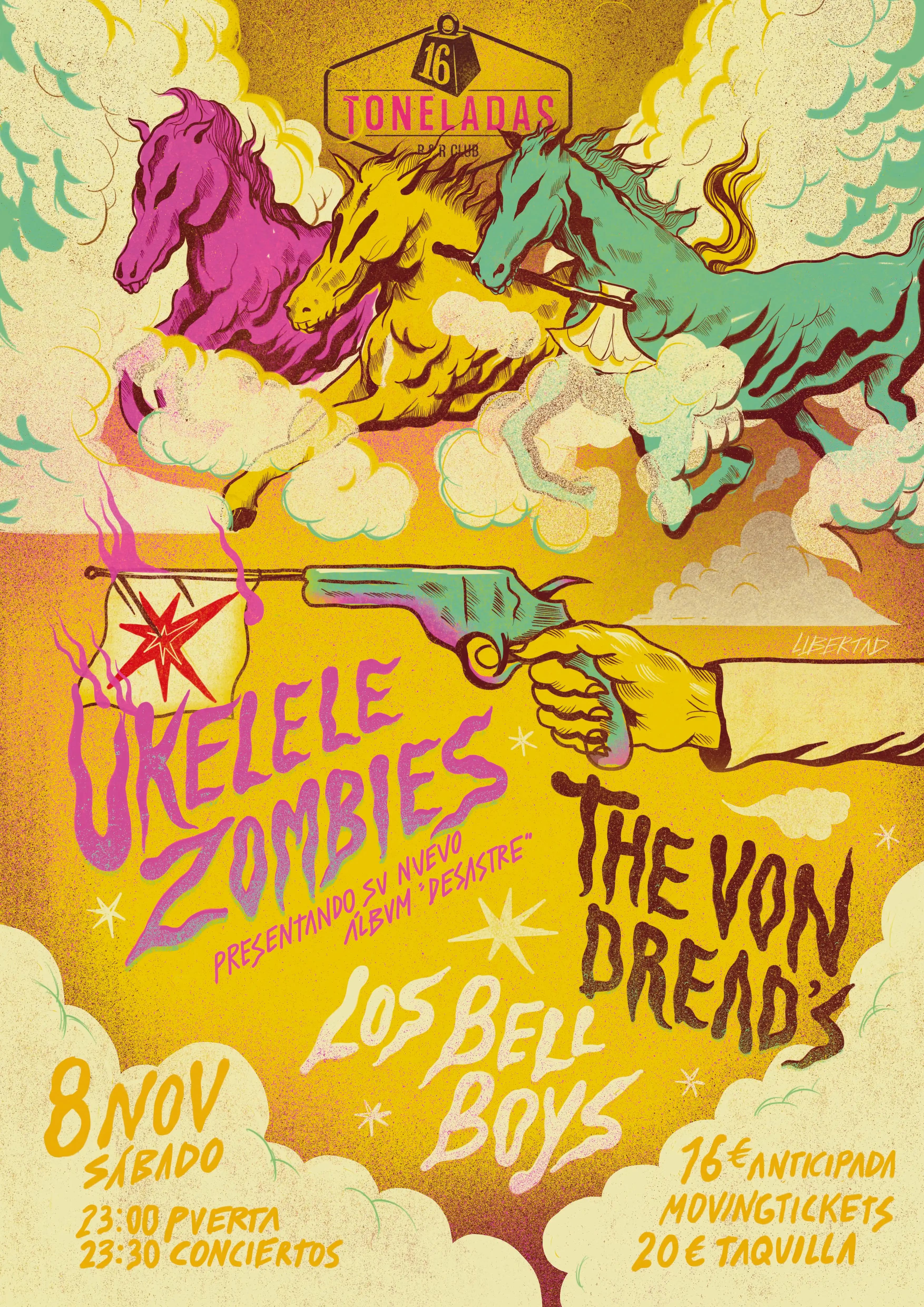 UKELELE ZOMBIES + THE VON DREAD'S + LOS BELL BOYS