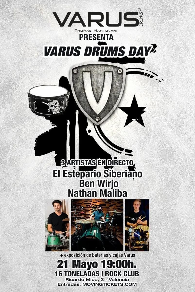 VARUS DRUMS DAY: EL ESTEPARIO SIBERIANO + BEN WIRJO + NATHAN MALIBA