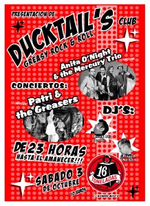 DUCKTAILS CLUB boceto cartel peke peke