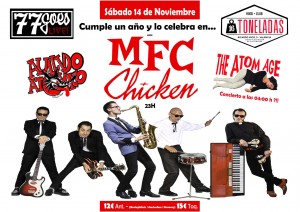 MFC CHICKEN +AULLIDO ATÓMICO +THE ATOM AGE - 16 TONELADAS